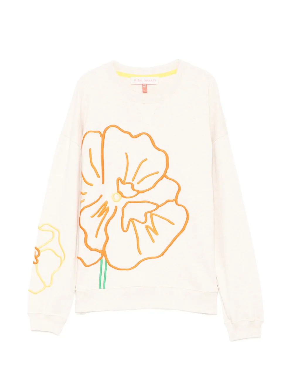 Mira Mikati floral-embroidered sweatshirt - Toni neutri