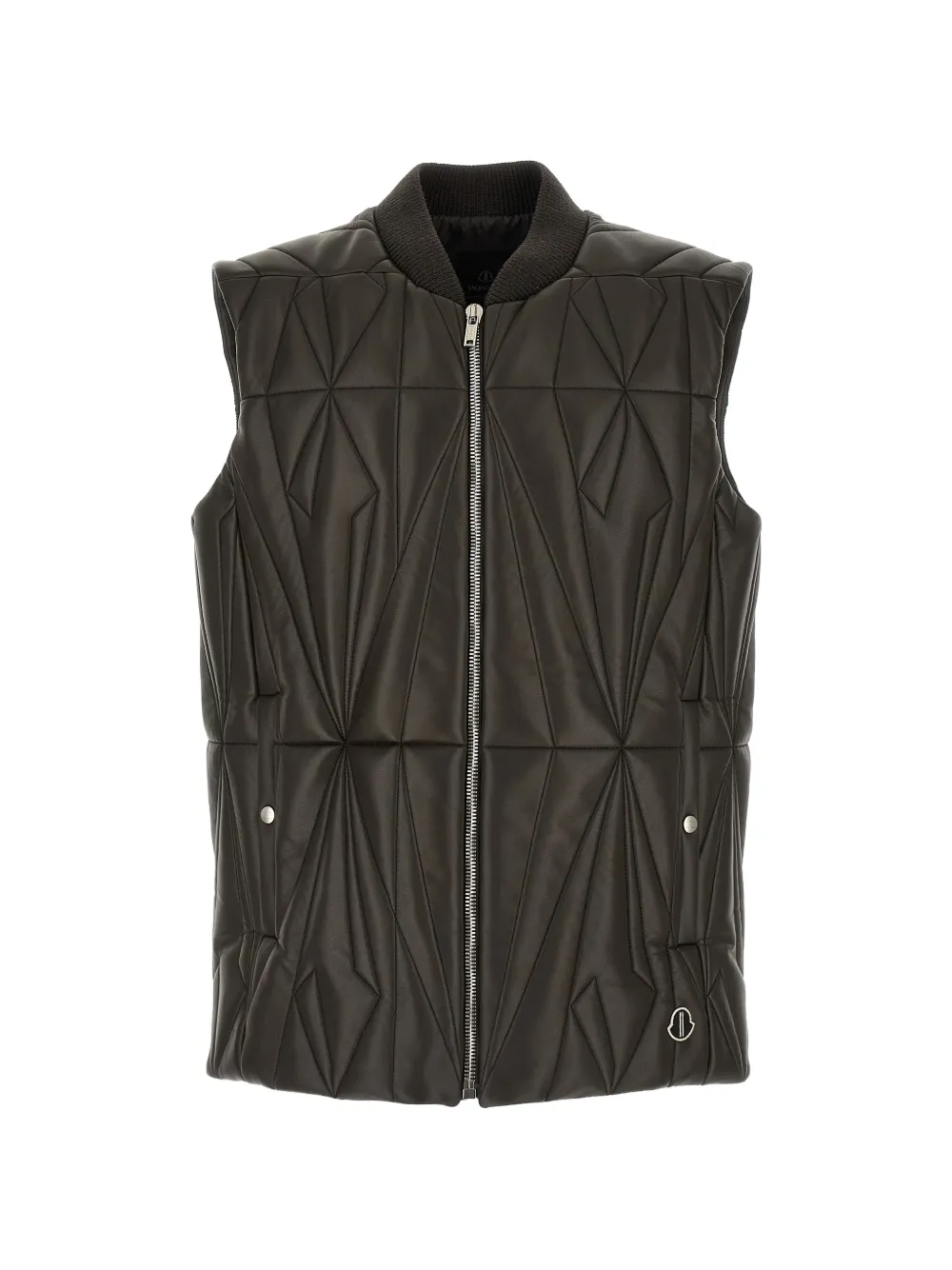 Rick Owens x Moncler quilted leather vest - Nero