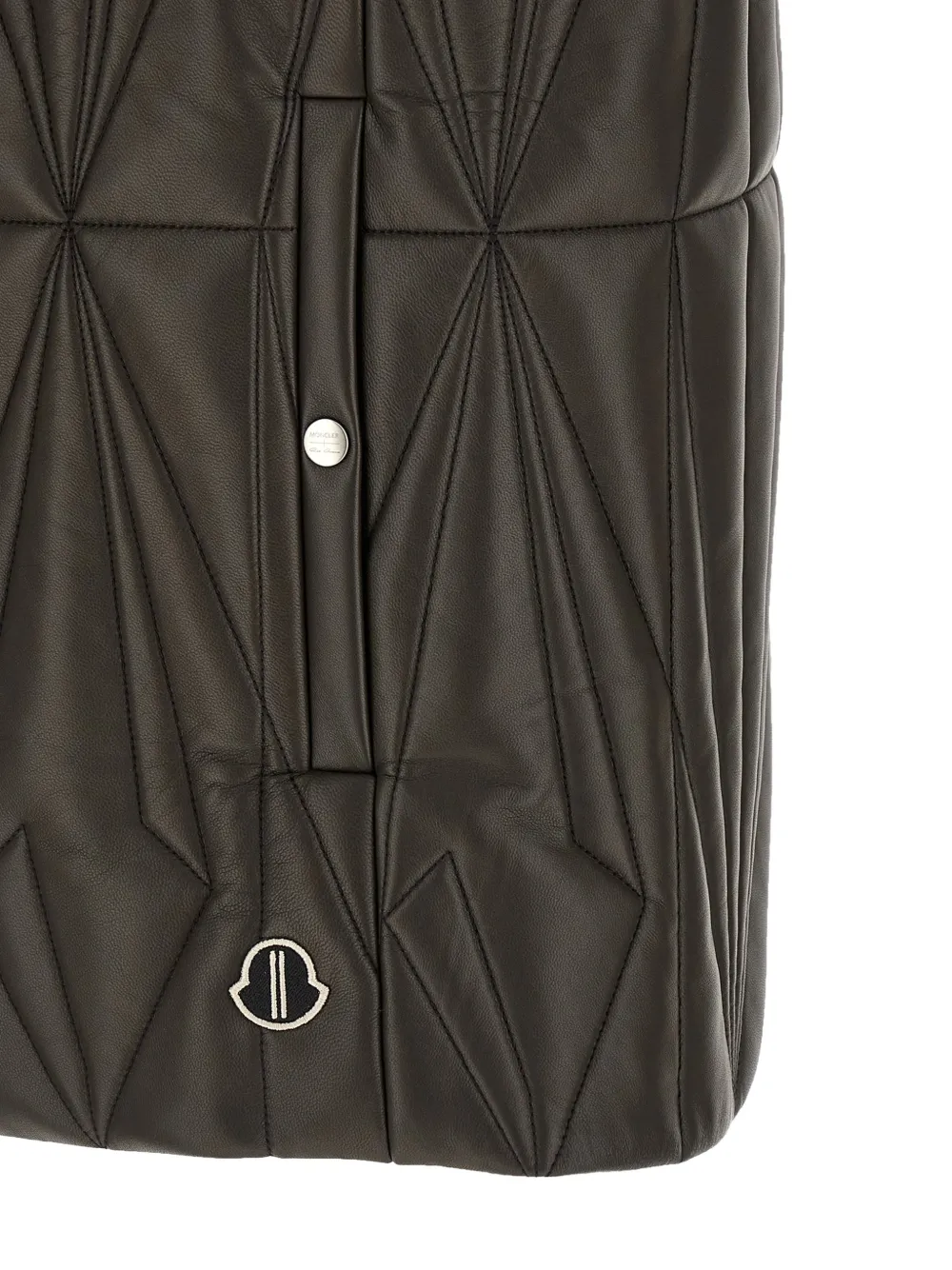 X Moncler Quilted Leather Vest