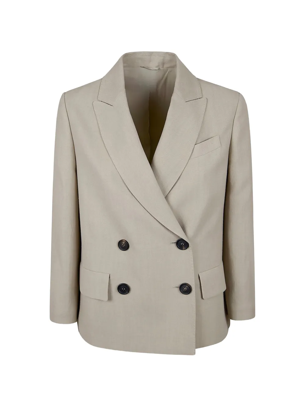 Brunello Cucinelli double-breasted blazer - Toni neutri
