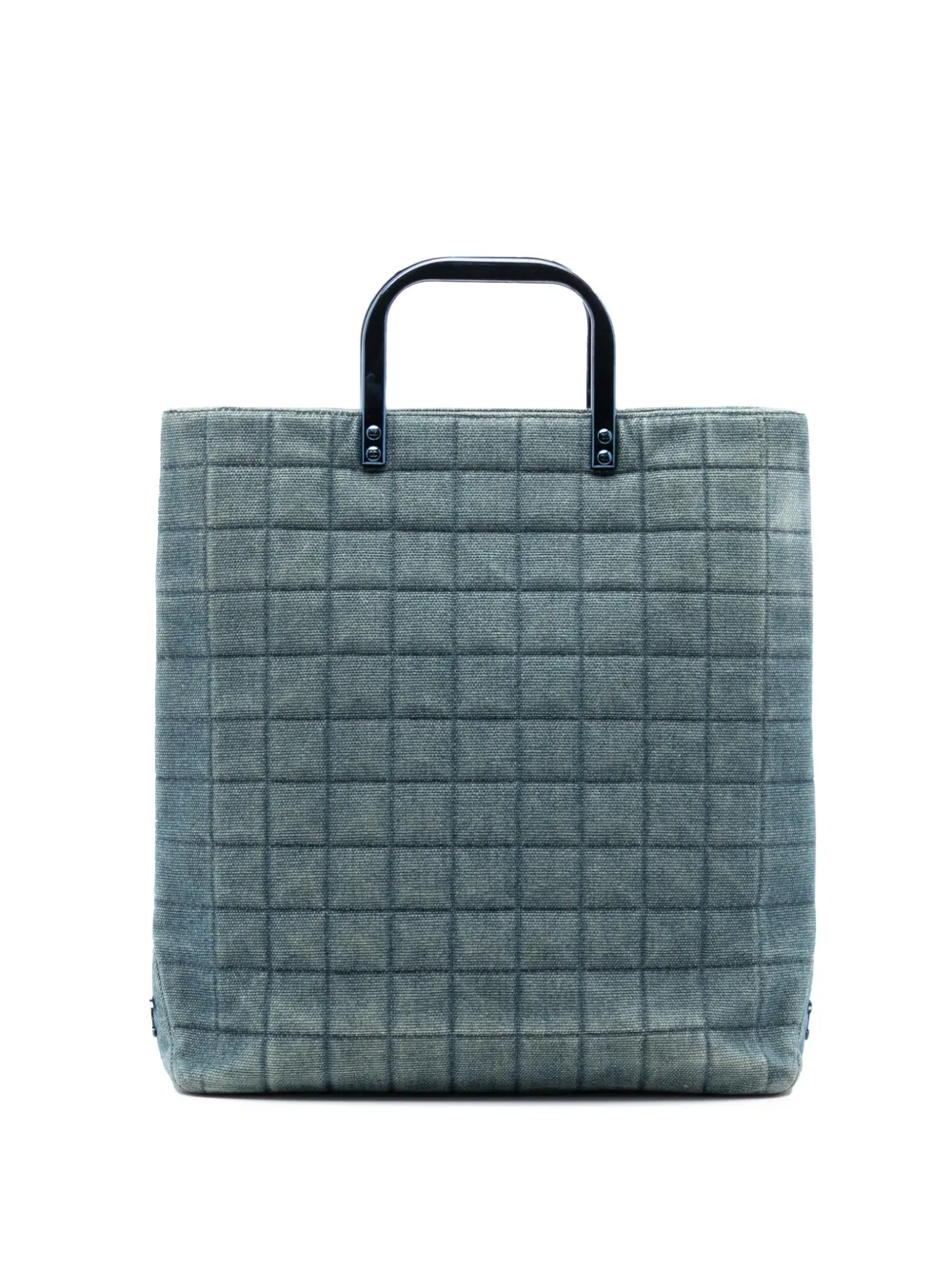 CHANEL Pre-Owned 2000-2002 CC Chocolate Bar Denim tote bag - Blu