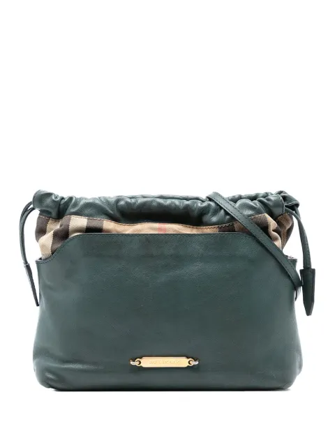 Burberry Pre-Owned Little Crush axelremsväska i kalvskinn och kanvas i House Check från 2000-2017