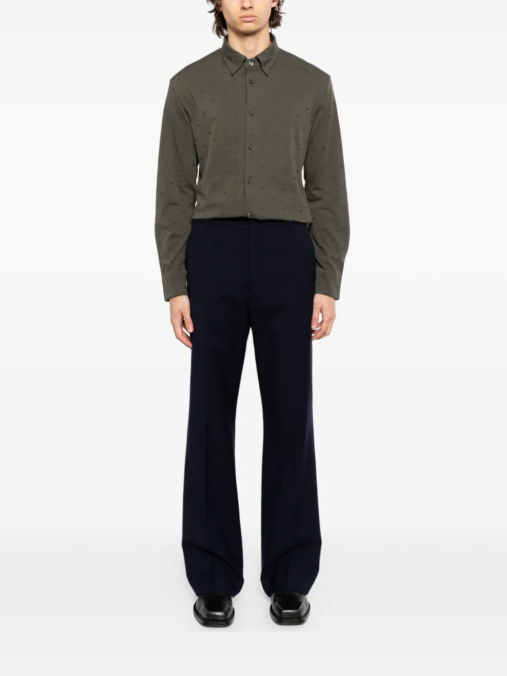 Emporio Armani Shirt met monogram Groen