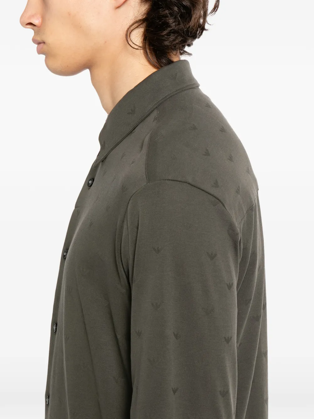 Emporio Armani Shirt met monogram Groen