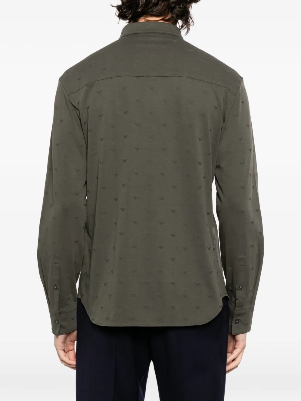 Emporio Armani Shirt met monogram Groen