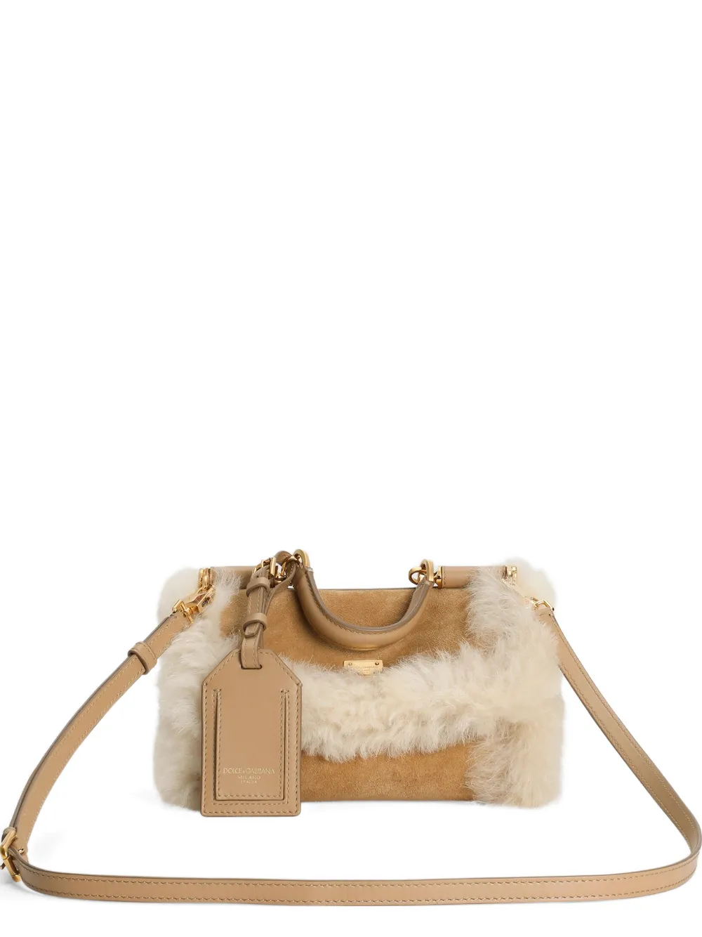 Dolce & Gabbana My Sicily shearling tote bag - Toni neutri