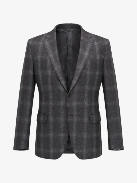 Brioni plaid v-cut lapels jacket