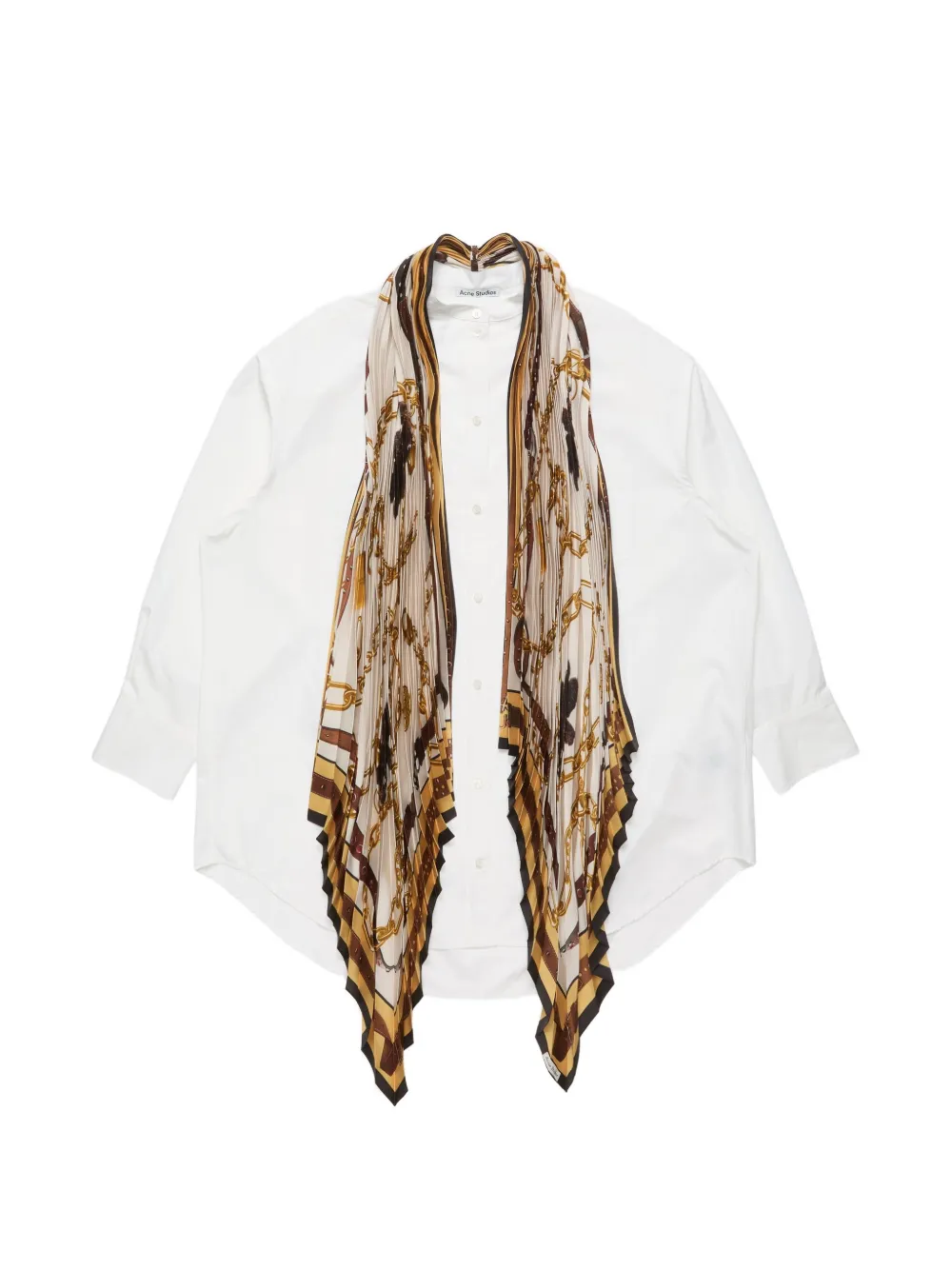 Acne Studios scarf mini shirt dress - Bianco