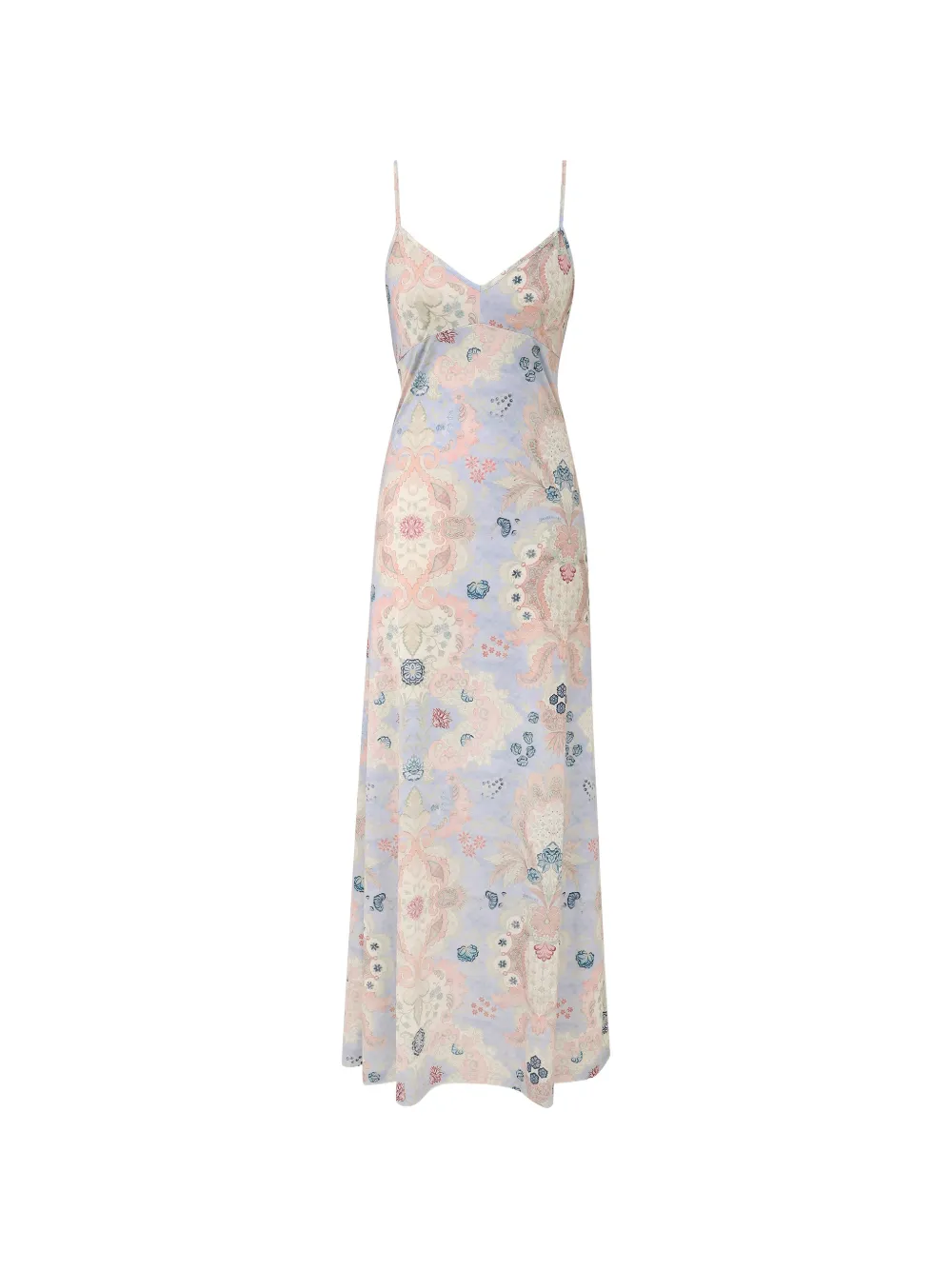  Zimmermann Rebellion Ruffled Floral Maxi Dress - Blue 