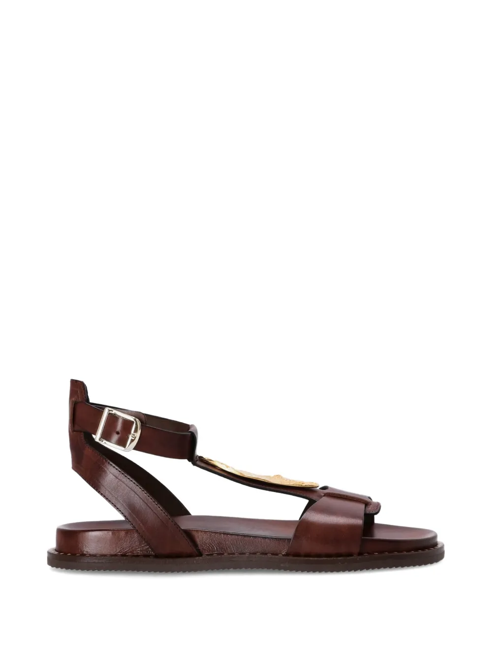 Kotris Sandals T-strap leather sandals Bruin