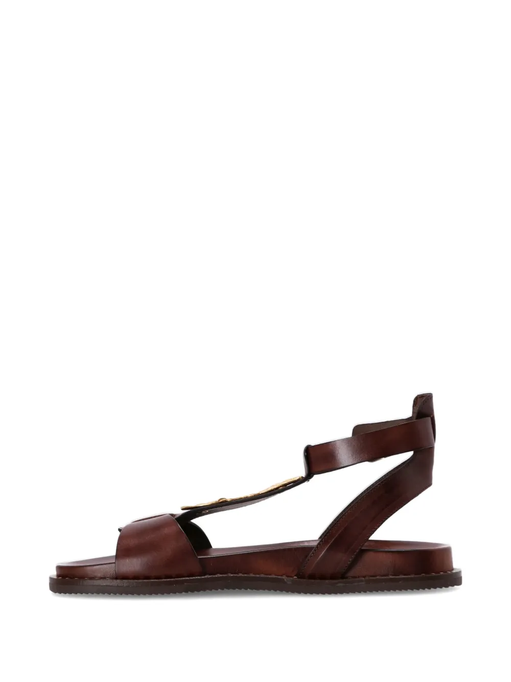 Kotris Sandals T-strap leather sandals Bruin
