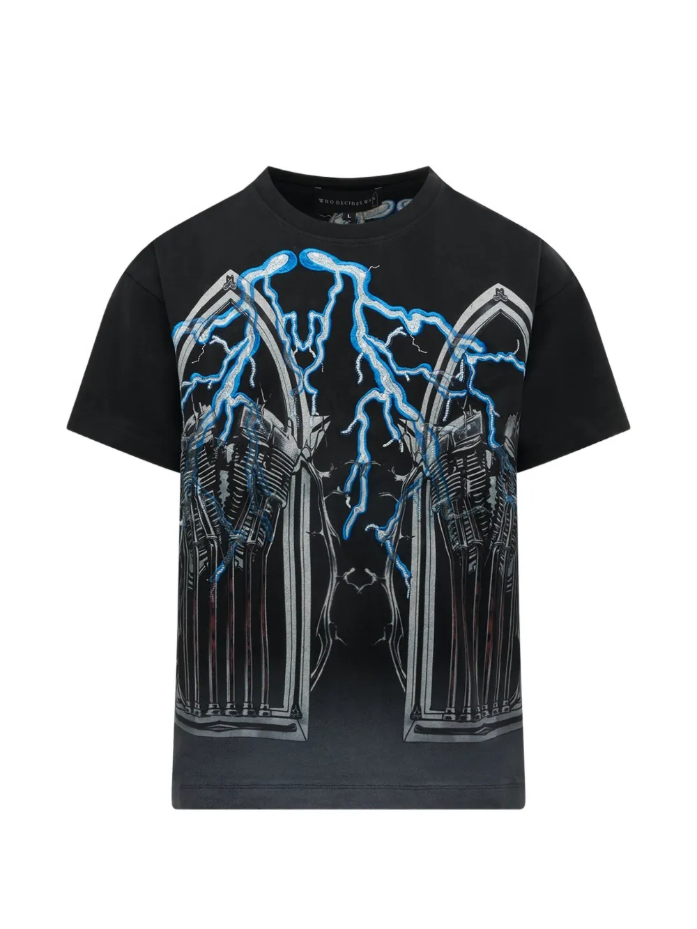 Who Decides War Engine graphic T-shirt - Nero