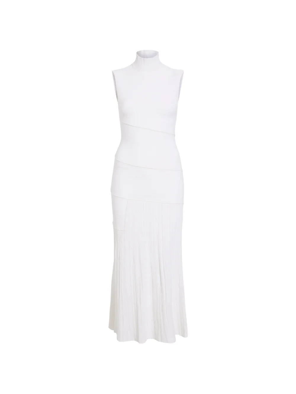 Proenza Schouler Federica geplooide jurk met col Wit