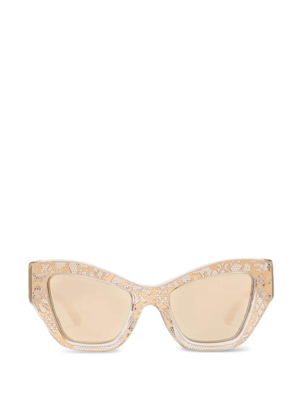 Dolce & Gabbana Eyewear DG lace pattern cat-eye sunglasses - Oro