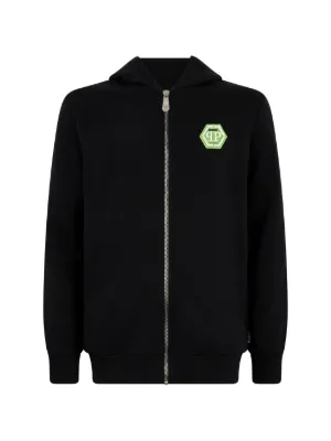 Malbon Golf x Futura Tag Hooded Zip Jacket | Black | FARFETCH