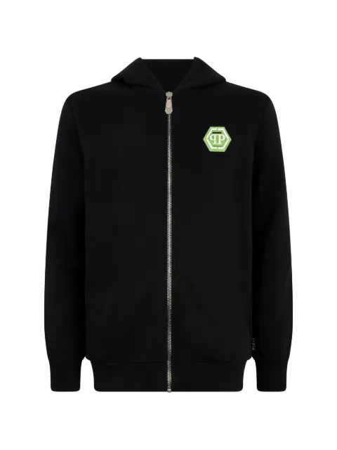Philipp Plein chamarra con capucha y cierre