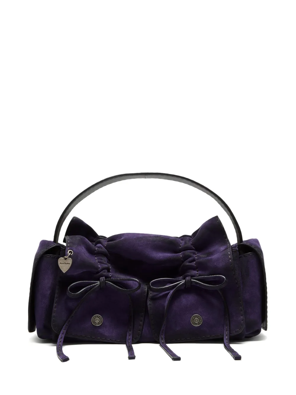 Acne Studios Multipocket heart-charm shoulder bag - Viola