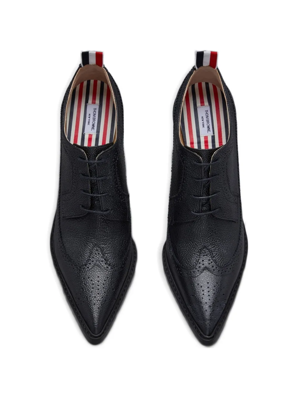 Thom Browne high-heel brogue-detail pumps Zwart