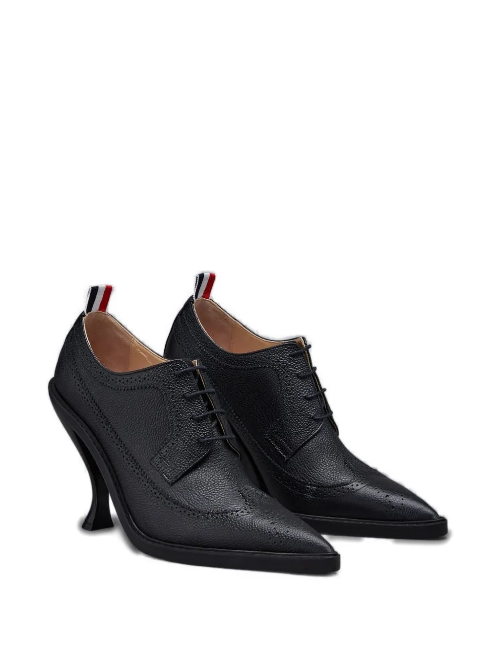 Thom Browne high-heel brogue-detail pumps Zwart