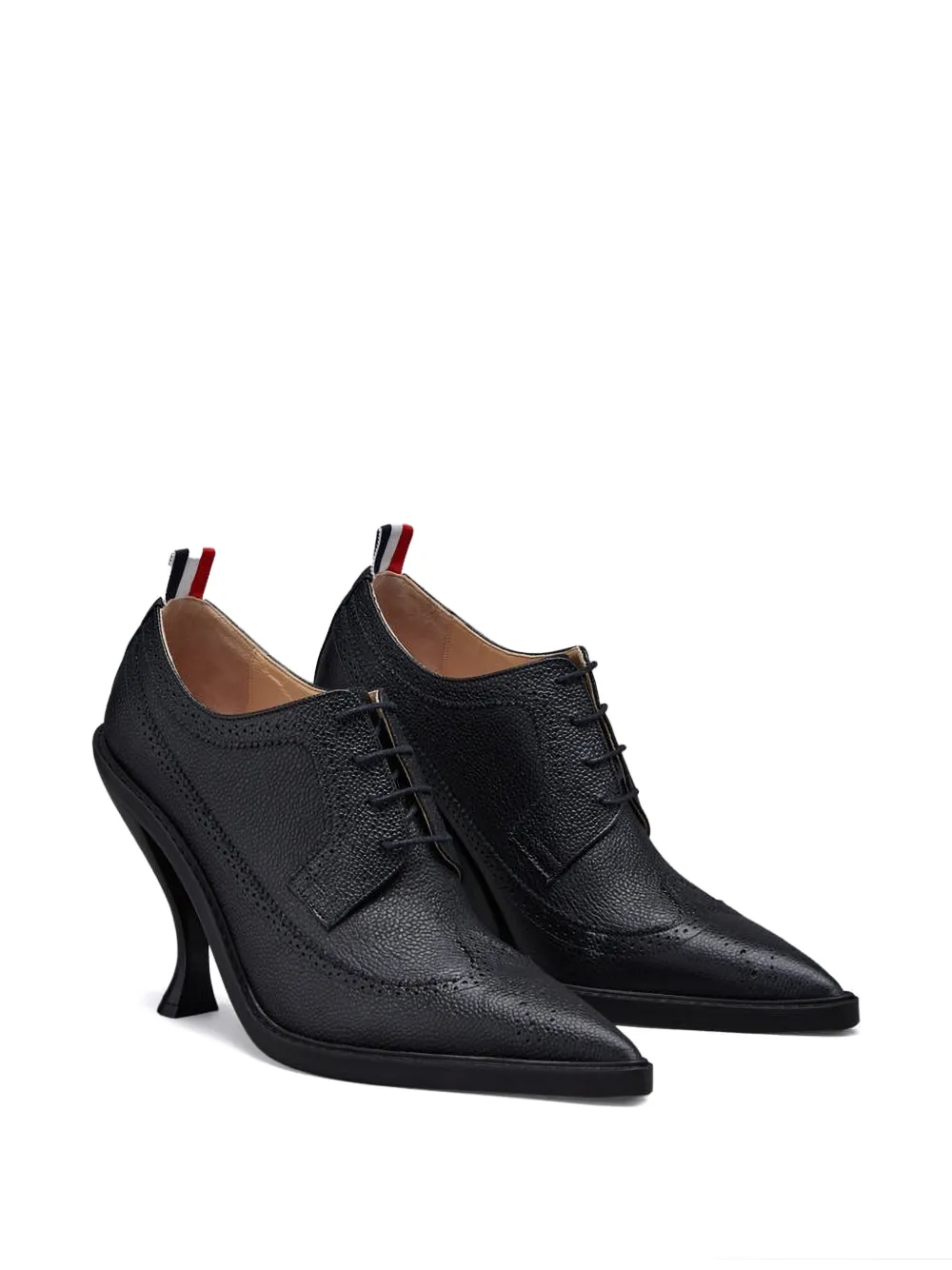 high-heel brogue-detail pumps