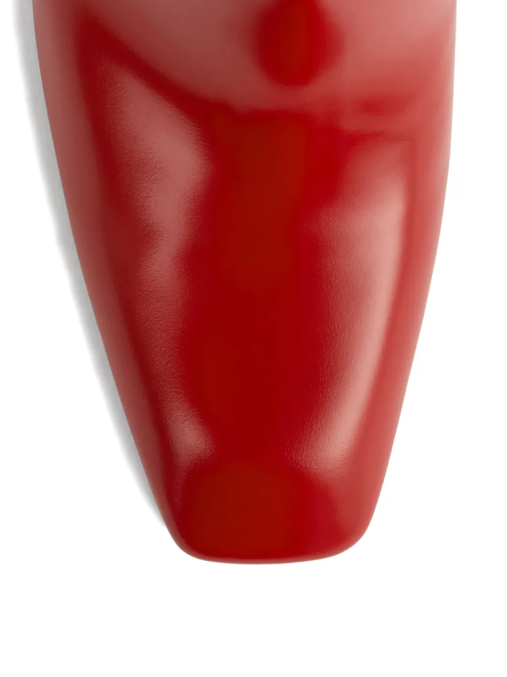 TOTEME glossy square-toe boots Rood