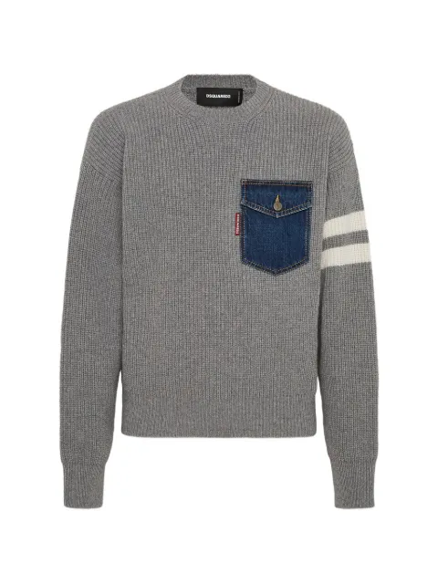 DSQUARED2 pocket stripe sweater