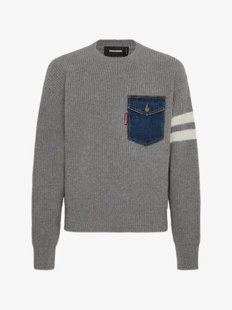 DSQUARED2 pocket stripe sweater