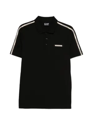 Moncler ストライプディテール ポロシャツ | ブラック | FARFETCH JP