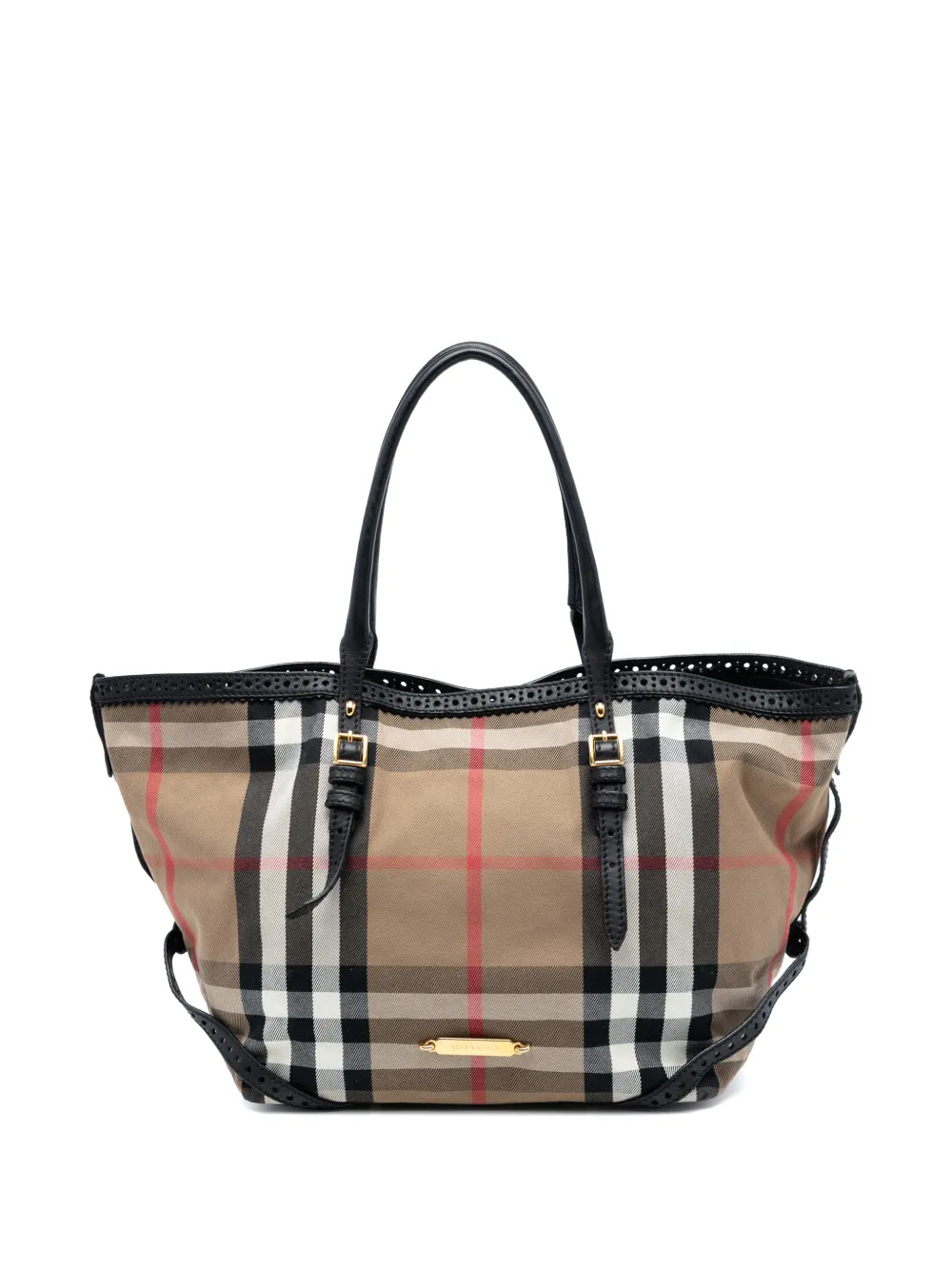 Burberry Pre-Owned 2000-2017 Small House Check Canvas Bridle Salisbury tote bag - Marrone