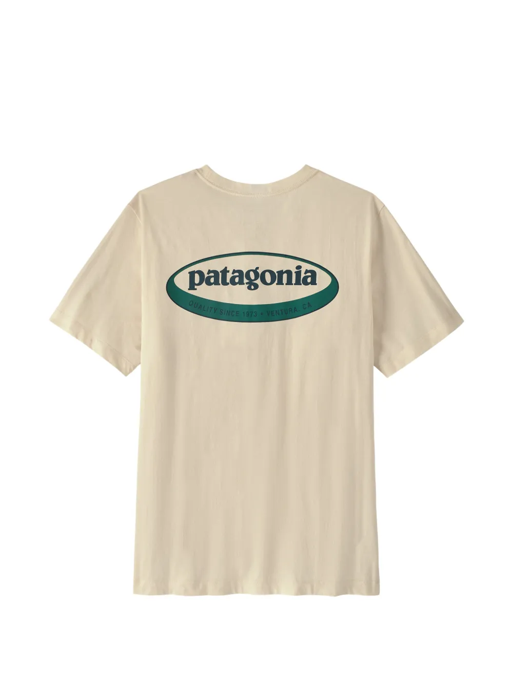 Patagonia 95 T-shirt met ovalen logo Beige
