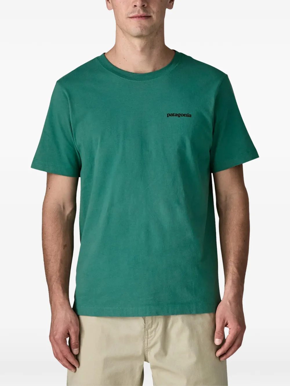 Patagonia T-shirt P-6 con logo - Verde