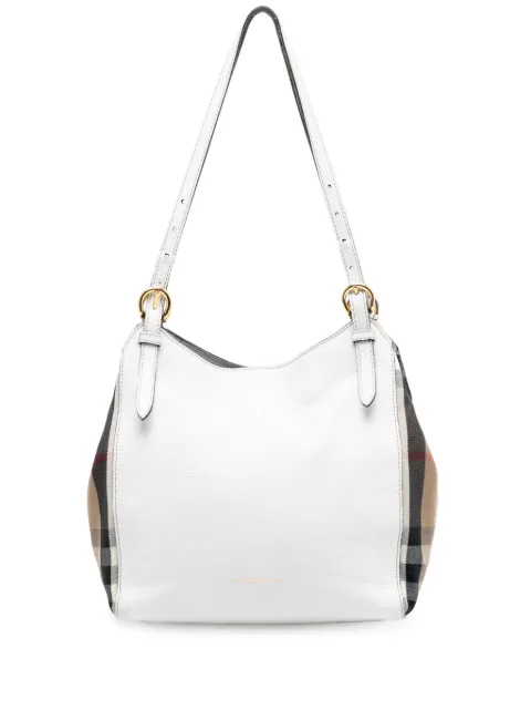 Burberry Pre-Owned 2000-2017 Small Leather and House Check Canvas Canterbury tote bag