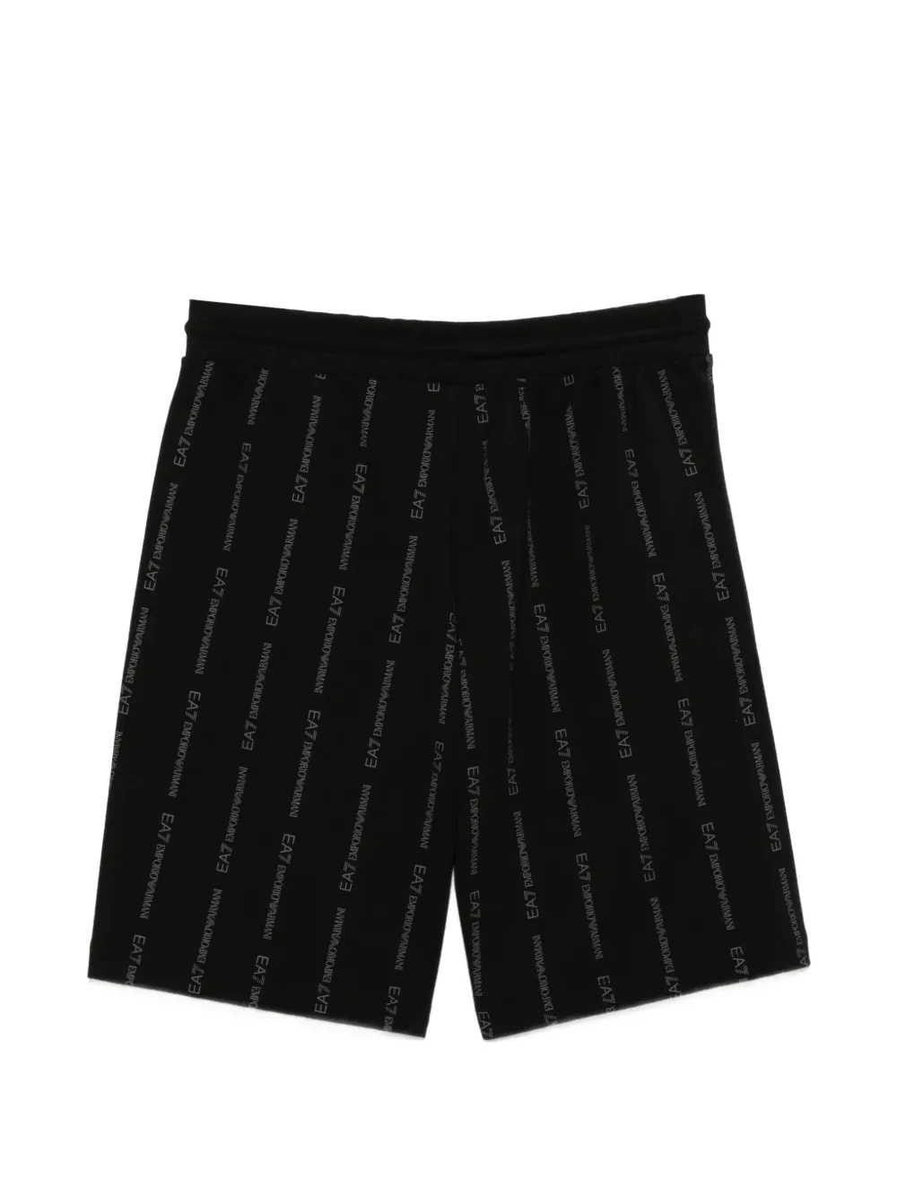 Ea7 Emporio Armani Shorts met logoprint Zwart