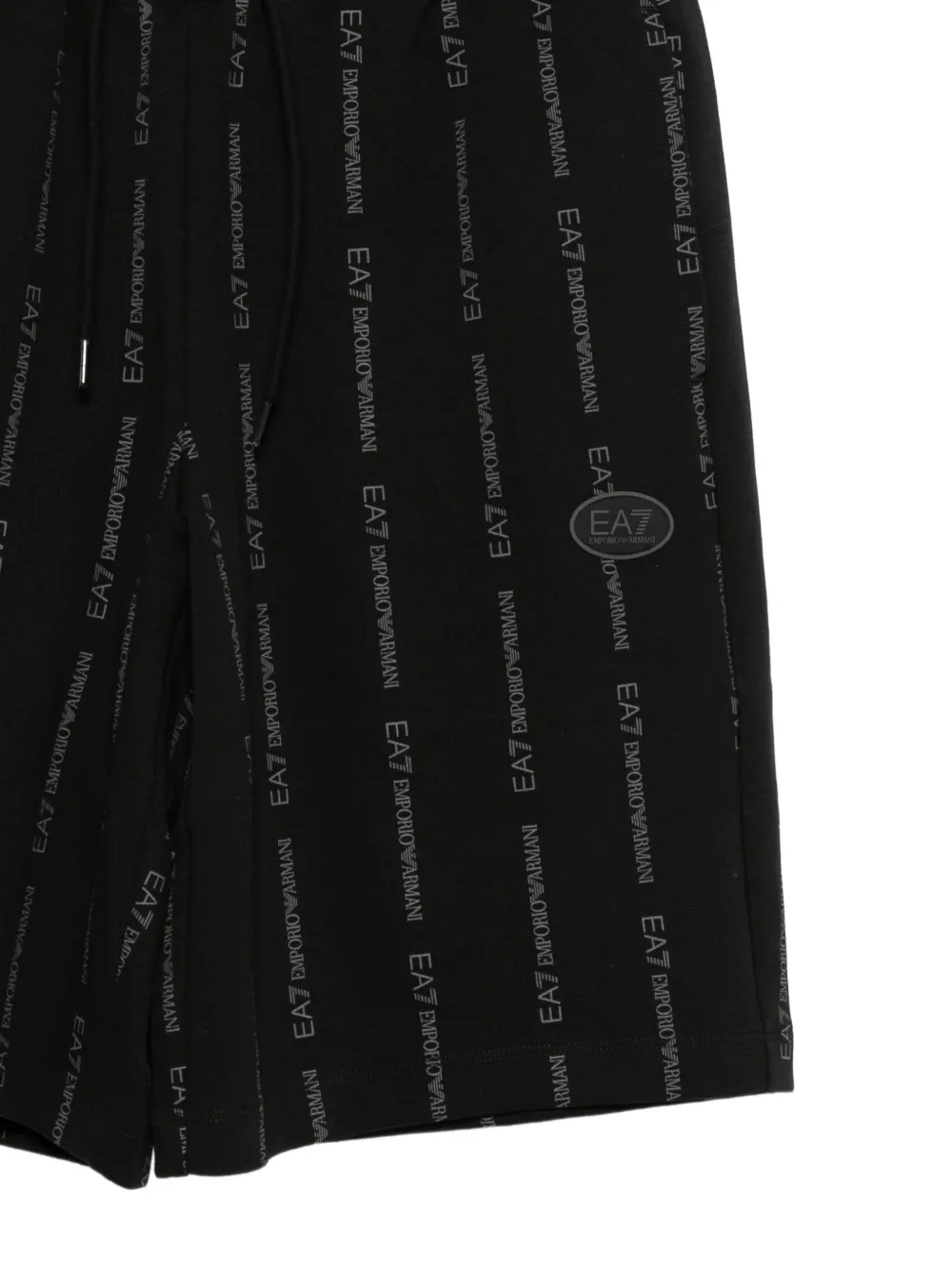 Ea7 Emporio Armani Shorts met logoprint Zwart