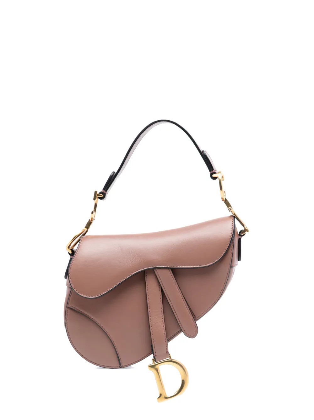 Christian Dior Pre-Owned 2018 Mini Smooth Calfskin Saddle Bag satchel - Marrone