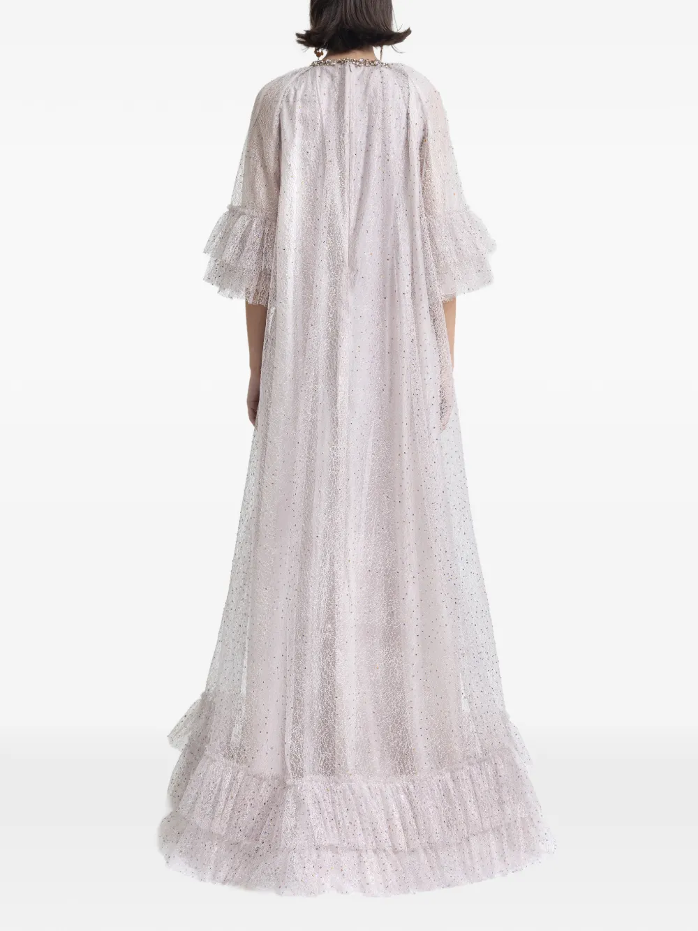 Gemy Maalouf Maxi-tuniek met ruches Beige