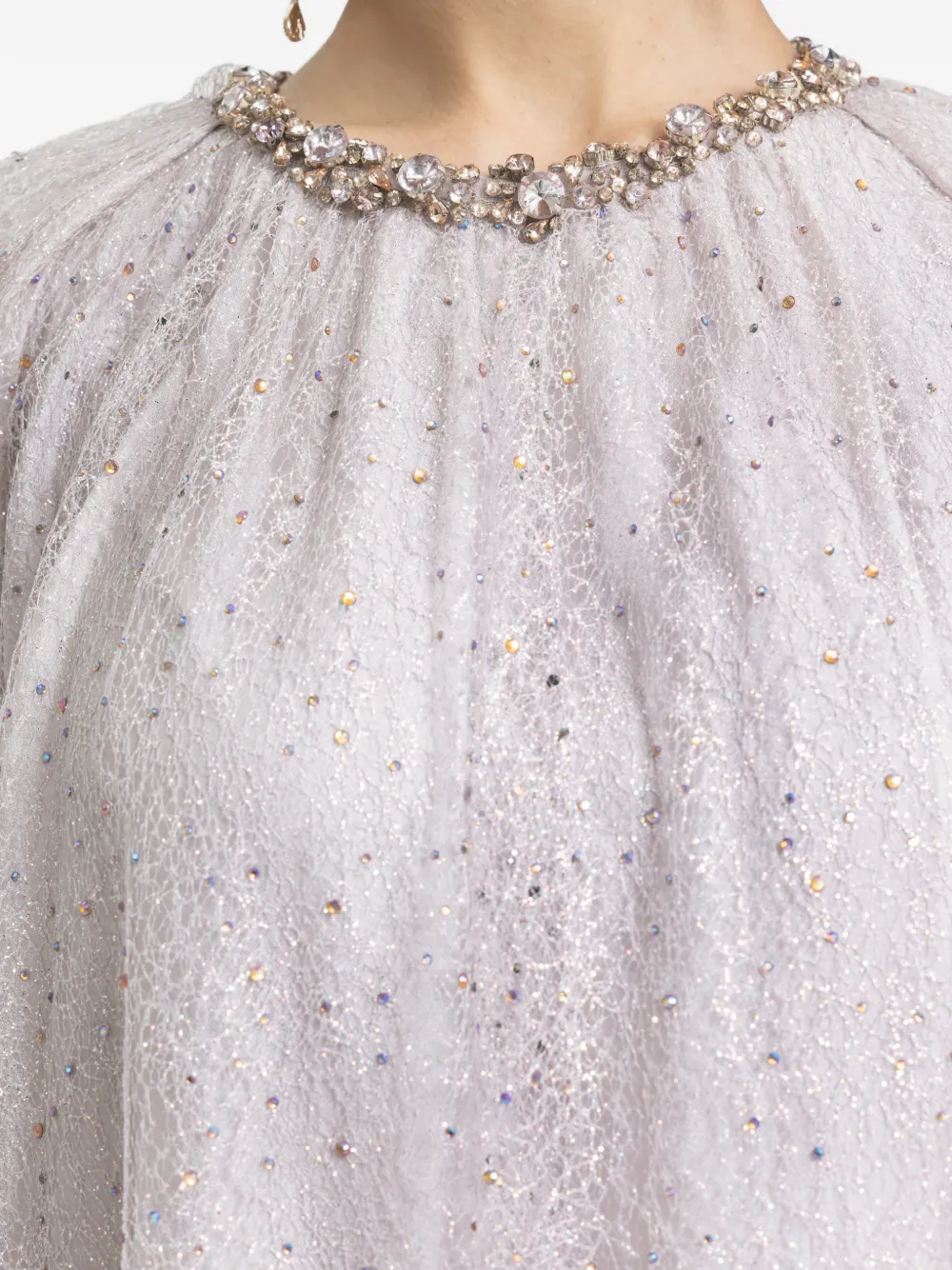 Gemy Maalouf Maxi-tuniek met ruches Beige