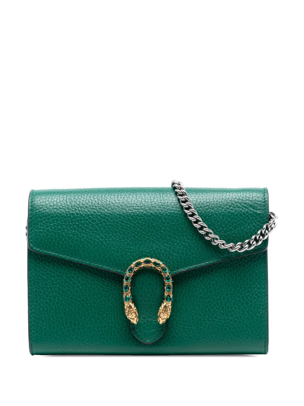 Gucci Pre-Owned Borsa a tracolla Dionysus mini in pelle con catena 2016-2025 - Verde