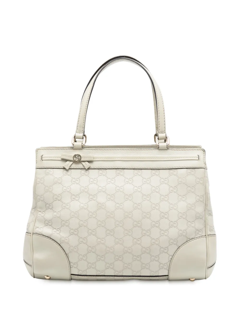 Gucci Pre-Owned Borsa a mano Guccissima Mayfair 2016-2025 - Bianco