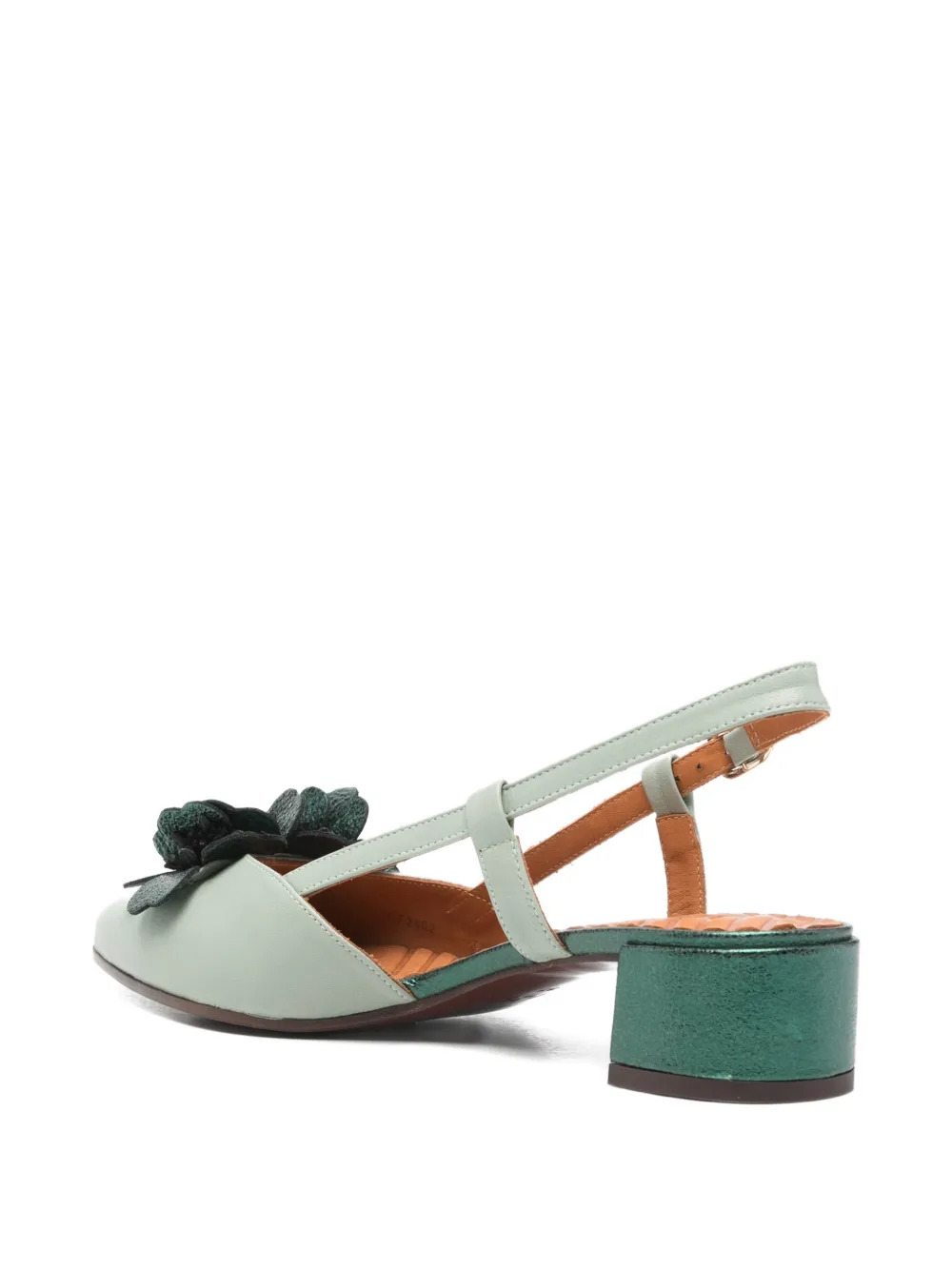 Chie Mihara Hezel Flower leren pumps met hak Groen