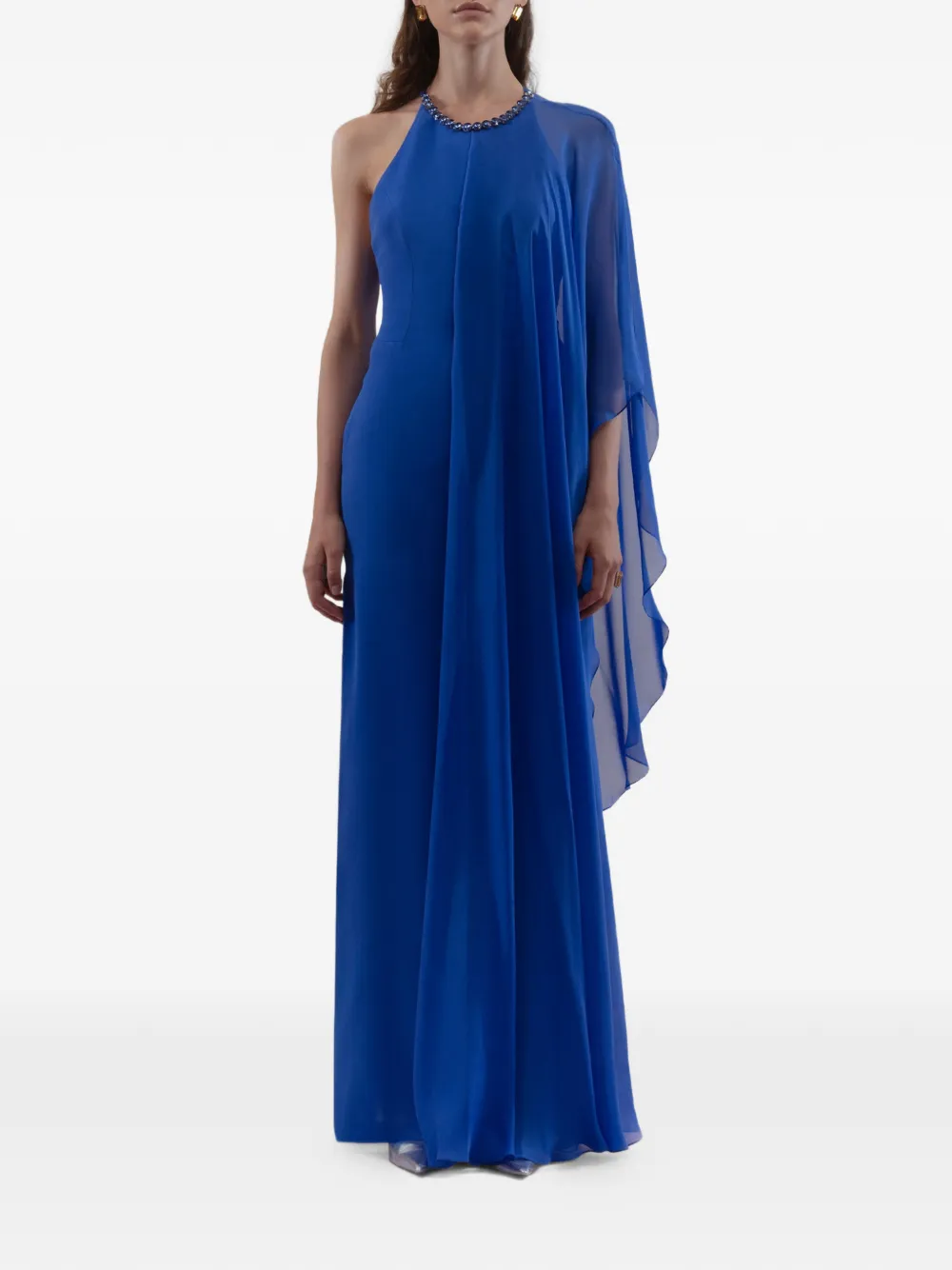 Gemy Maalouf Abito lungo aderente - Blu