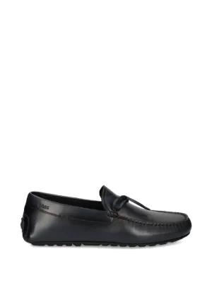 Prada Leather Driving Shoes | Blue | FARFETCH
