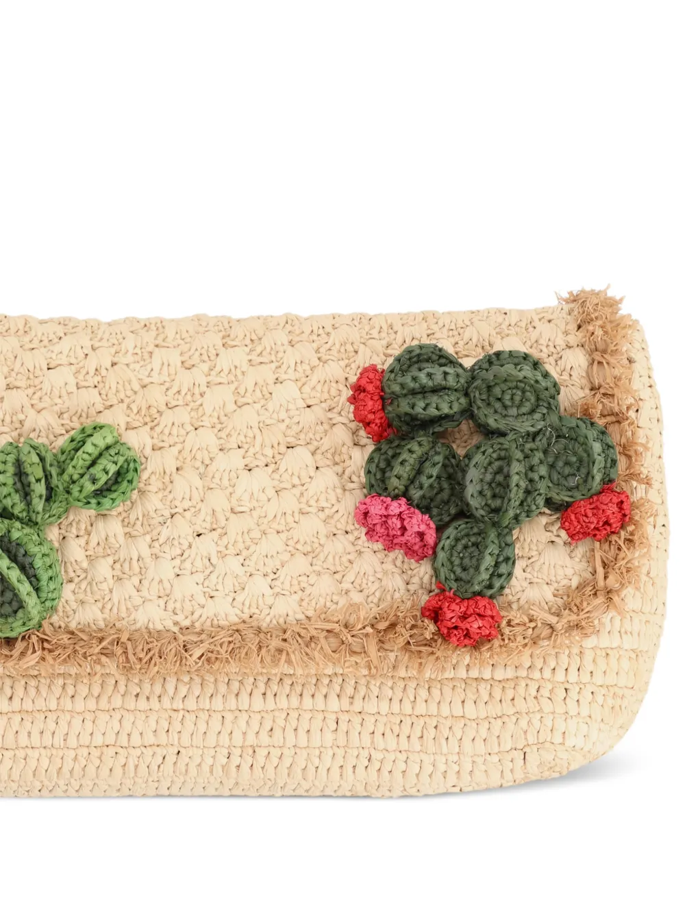 Anya Hindmarch Clutch met bloemenprint Beige