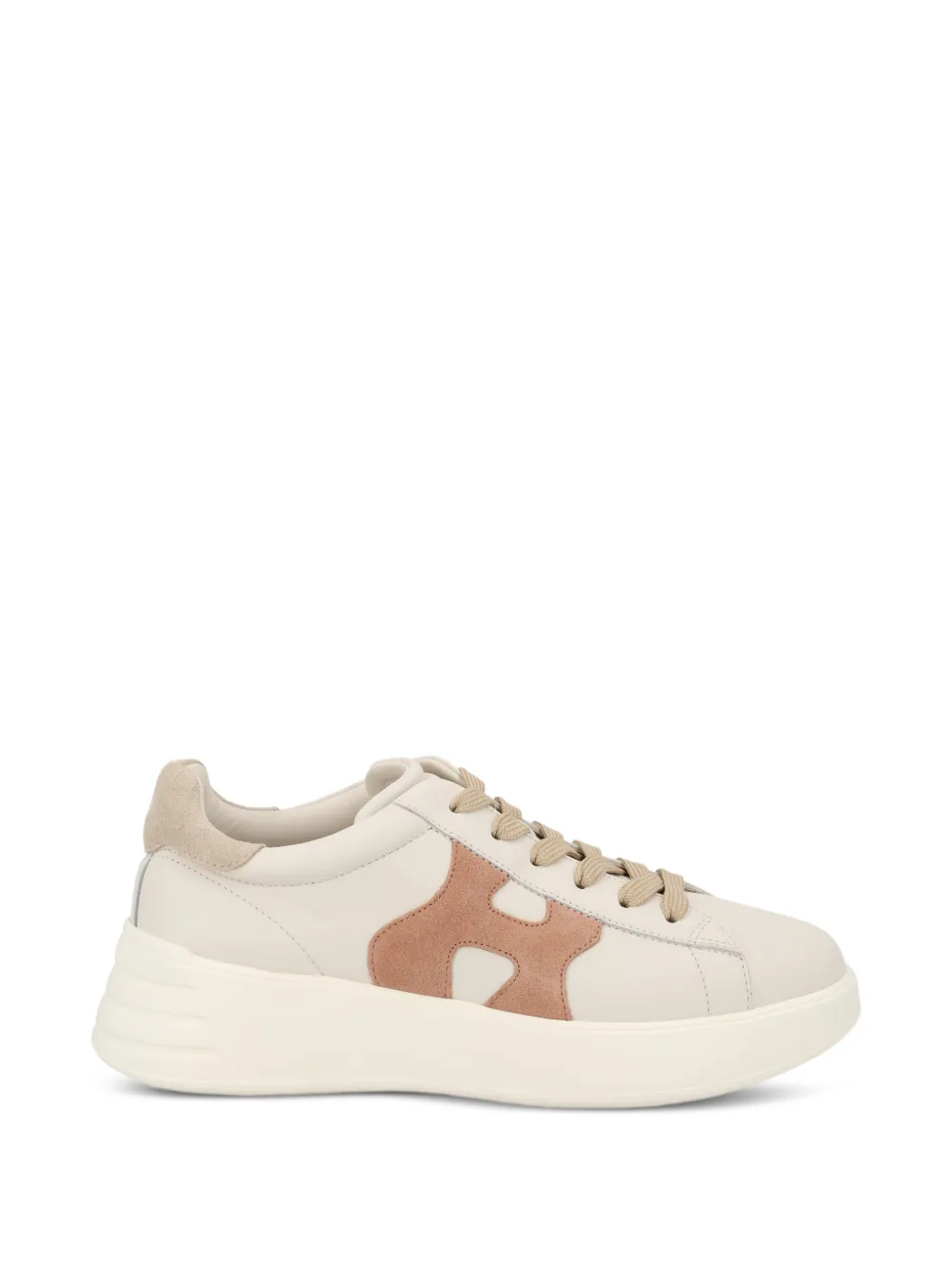 Hogan Rebel logo-appliqué platform sneakers Beige