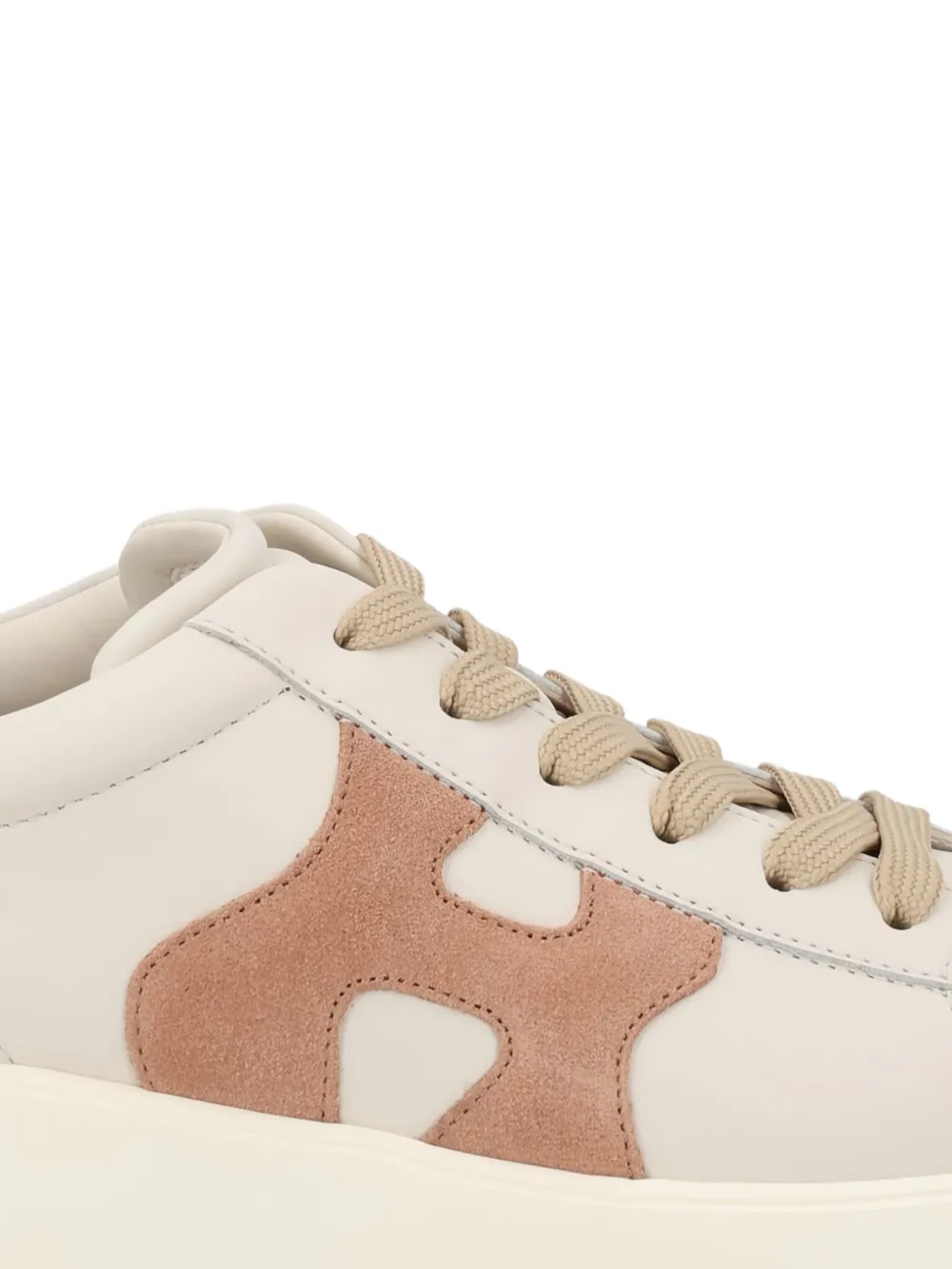Hogan Rebel logo-appliqué platform sneakers Beige