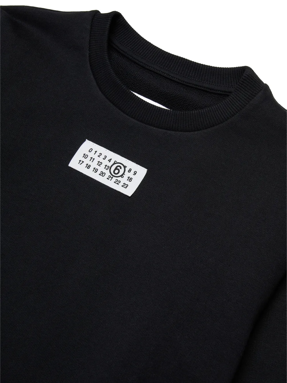 MM6 Maison Margiela Kids Katoenen sweater met logopatch Zwart