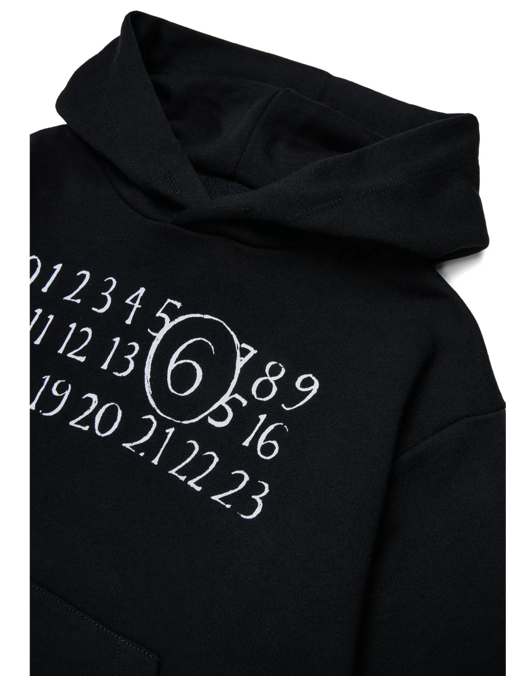 MM6 Maison Margiela Kids Hoodie met getallen Zwart