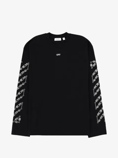 Off-White Langarmshirt mit grafischem Print
