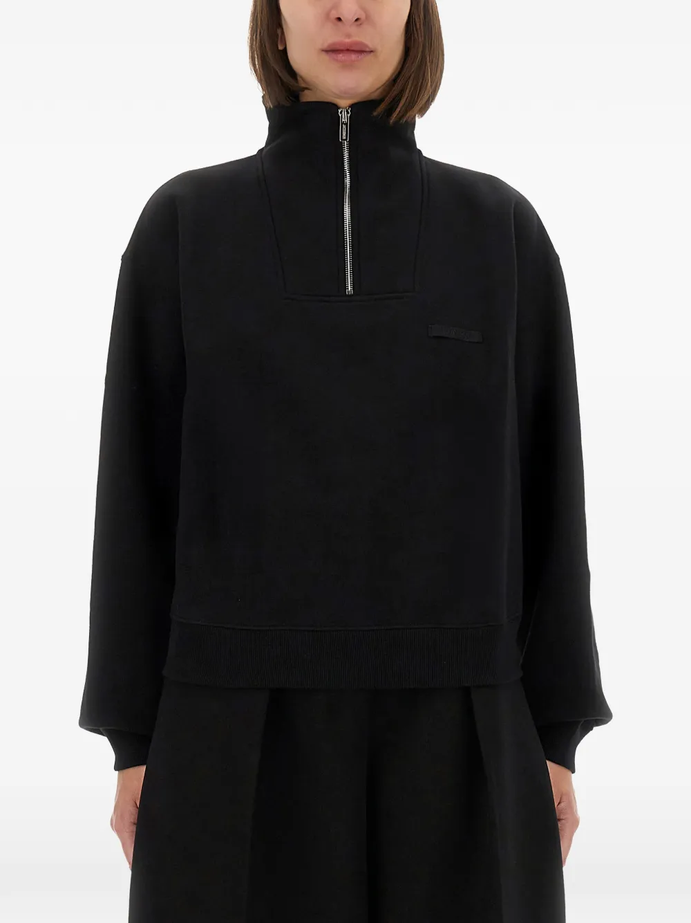 Jacquemus zip-neck sweater - Nero