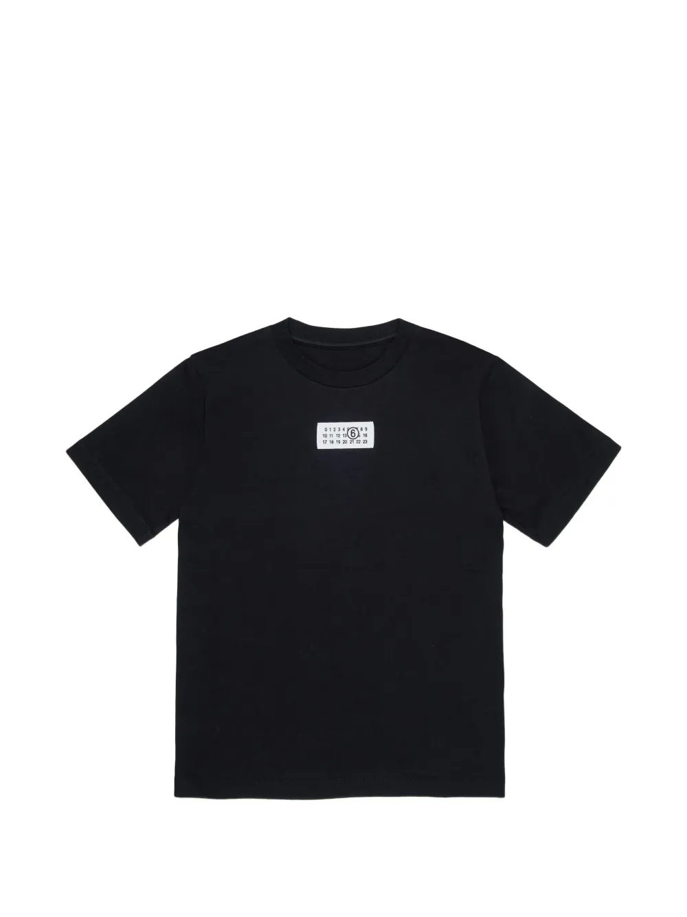 MM6 Maison Margiela Kids logo-patch T-shirt - Nero